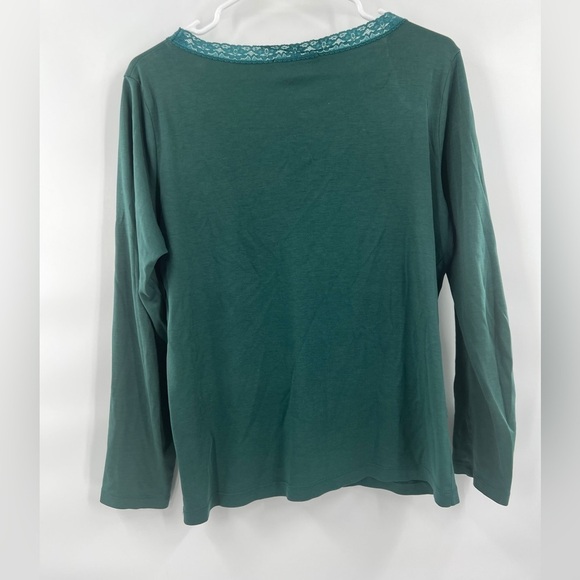 Peruvian Connection green blouse long sleeve M - Picture 5 of 7
